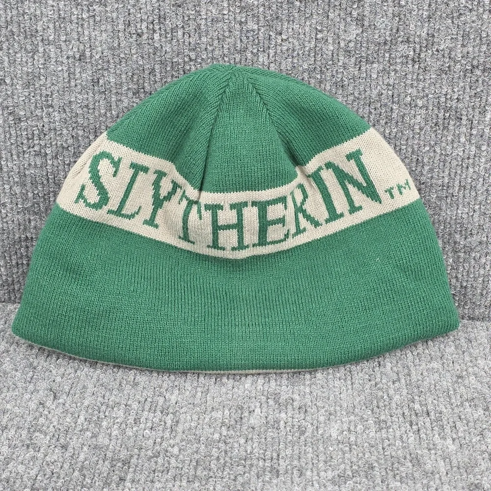 Harry Potter Slytherin Beanie Hat Reversible Green‎ Knit One Size Mens Hogwarts